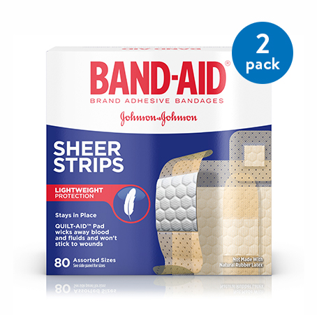 BAND AID TRU-STAY SHEER ASST 80'