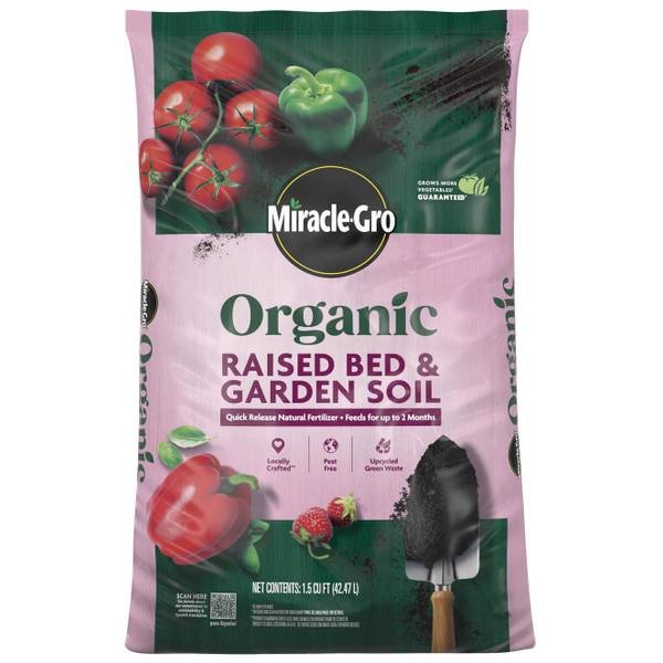 MIRACLE-GRO ORGANIC RAISED BED AND GARDEN SOIL 1.5CF