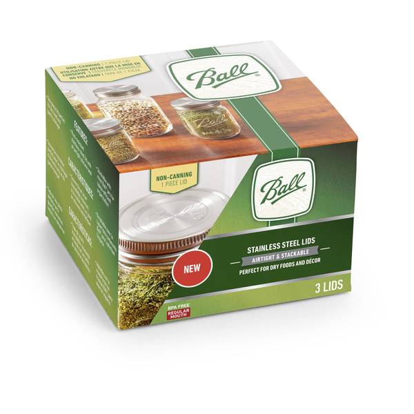 REGULAR MASON JARS LID SS 3PK