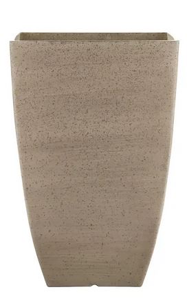 PLANTER SQ NEWLAND WHT 15.5IN