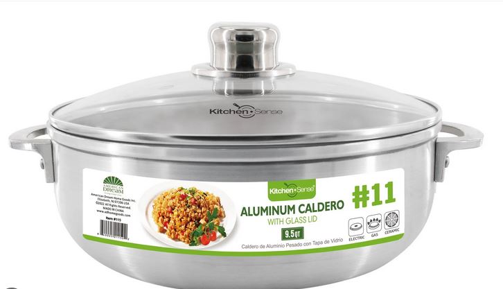 ALUMINUM CALDERO W/LID #11 9.5QT