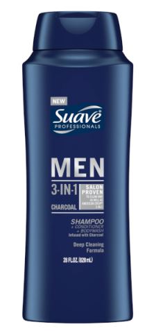 SUAVE MEN 3IN1 PUMP CHARCOAL 28Z
