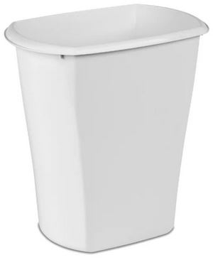 STERILITE WASTEBASKET WHT 5.5GAL