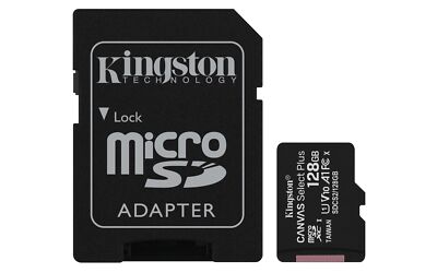 Kingston 128GB Canvas Select Plus Micro SDXC Card with SD Adapter