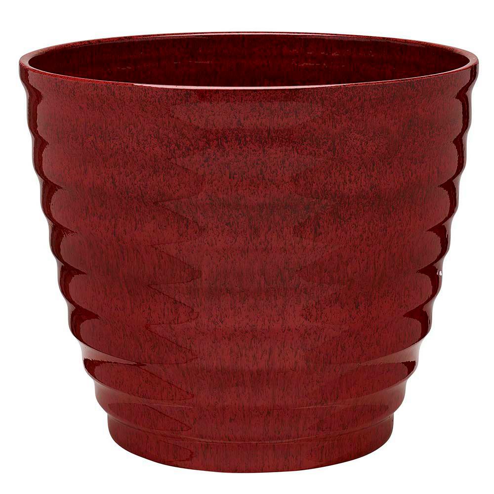 PLANTER BEEHIVE RED SPLTR 14IN
