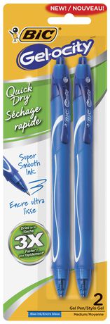 BIC PEN GELOCITY QUIK DRY MED BU