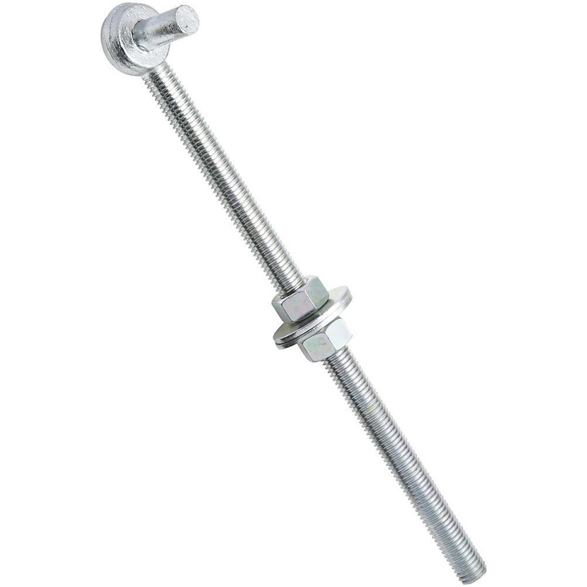 HOOK BOLT STEEL 5/8X12 ZINC