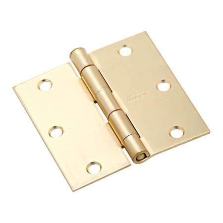 DOOR HINGE SATIN BRASS 3-1/2"