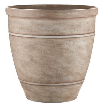 PLANTER WRIGHT RUB WHTSTN 18IN