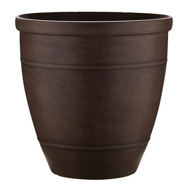 PLANTER WRIGHT RUB BRNSTN 18IN