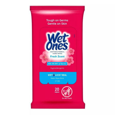WET ONES TRAVEL WIPES FRESH 20CT