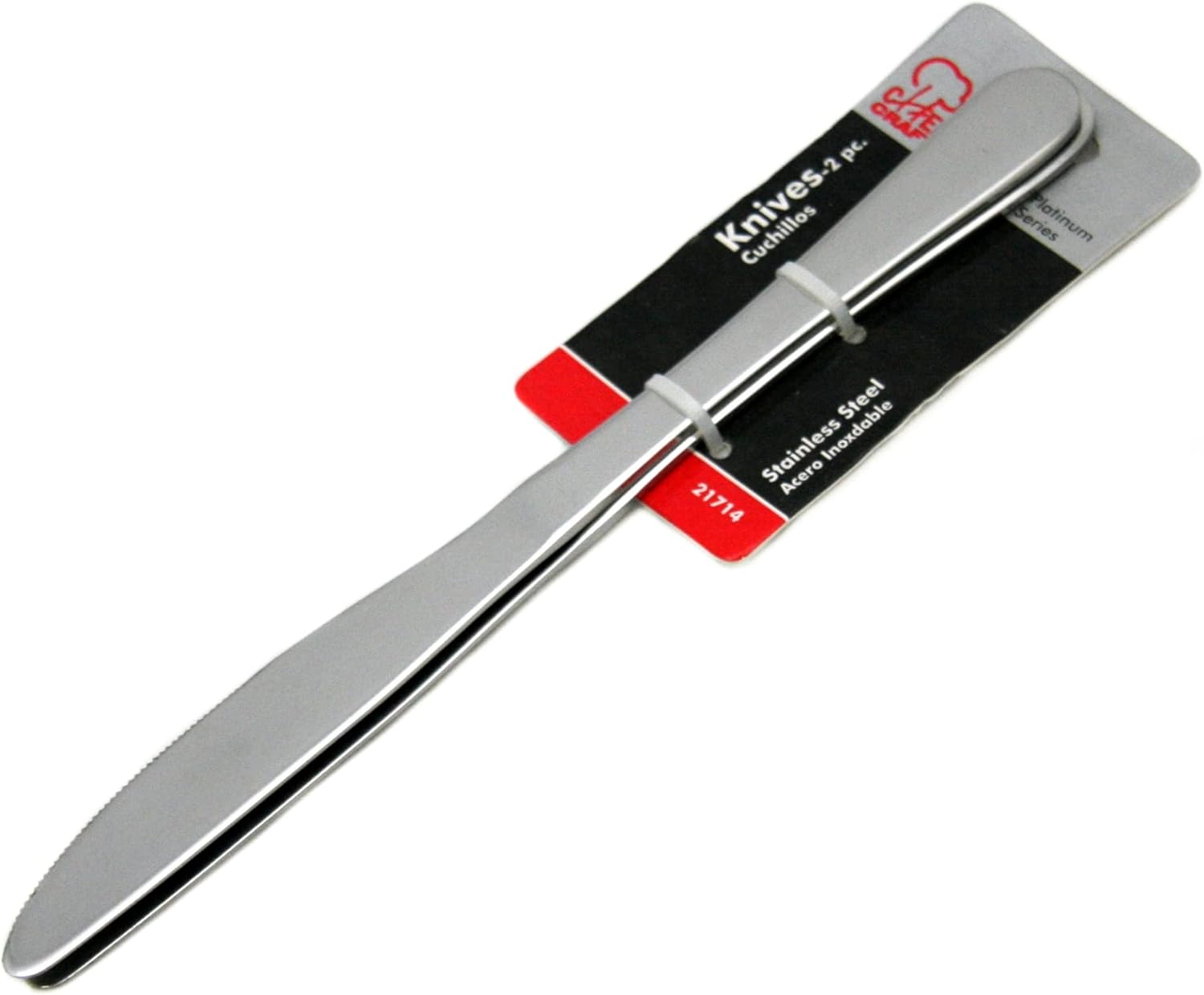 Chef Craft 21714 Butter Knife Set, Stainless Steel, 2-Piece