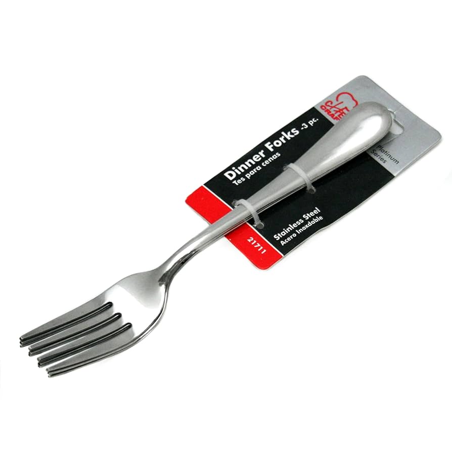 Chef Craft 21711 Dinner Fork Set, Stainless Steel Blade, Polished