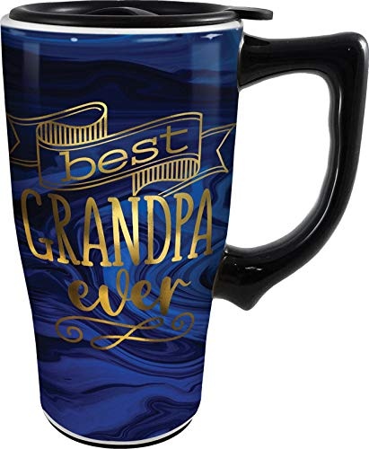 BEST GRAMPA CERAMIC TRAVEL MUG