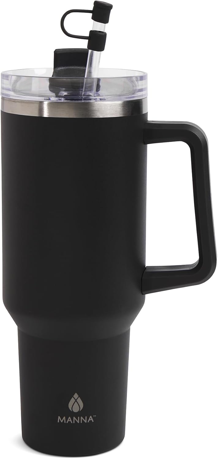 MANNA ATLAS STAINLESS STEEL TUMBLER WITH STRAW