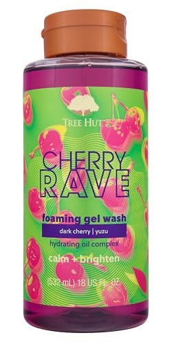 TREE HUT CHERRY RAVR HYDRATING & BRIGHTENING FOAM GEL WASH 18Oz