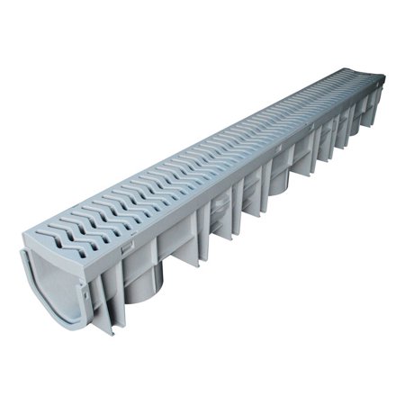 Fernco FSDP-CHGG Storm Drain Channel With Grate Assembly, 39-1/2 in L, 61 -