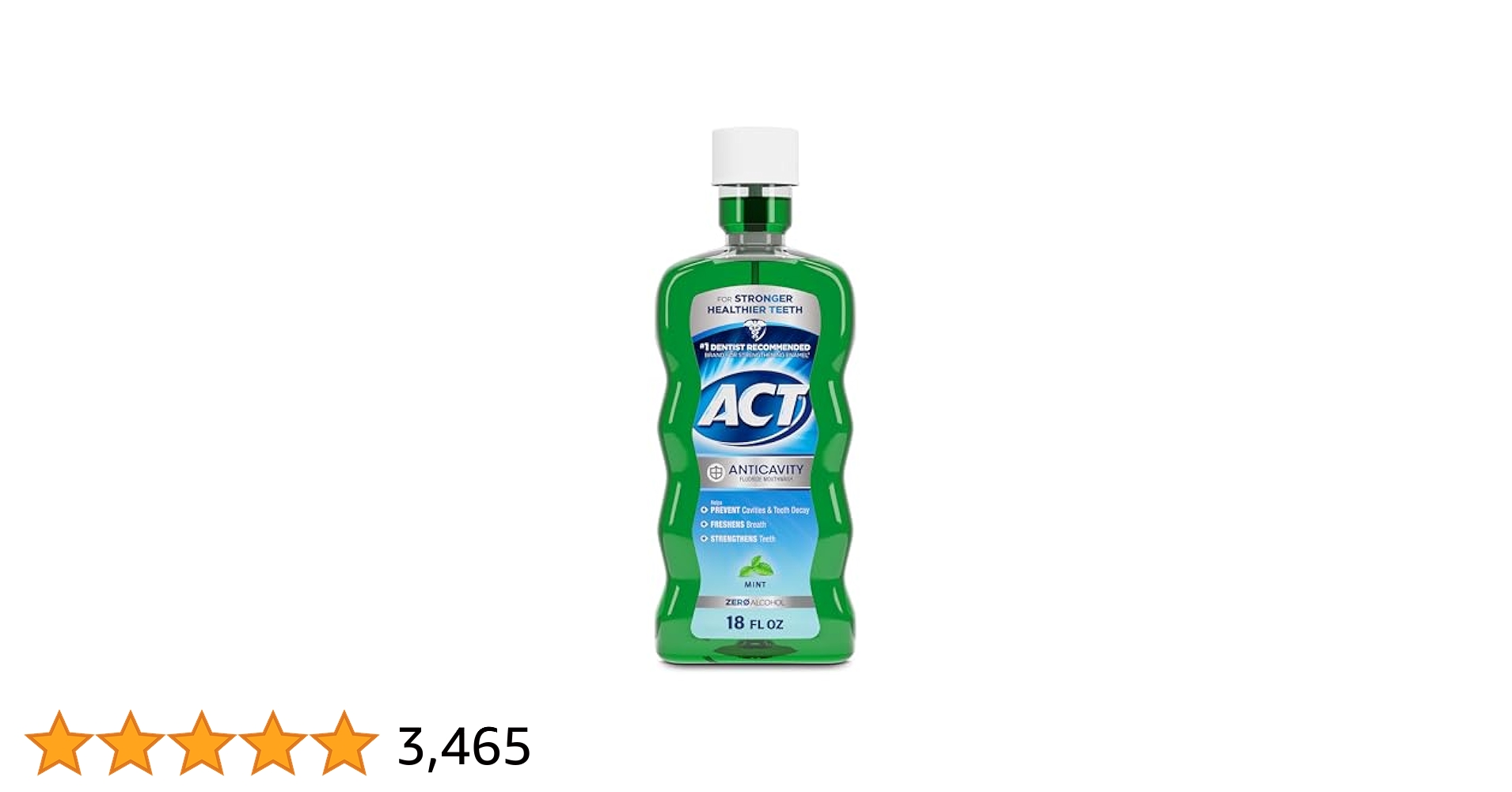 ACT MOUTHWASH ANTICA MINT 18Z