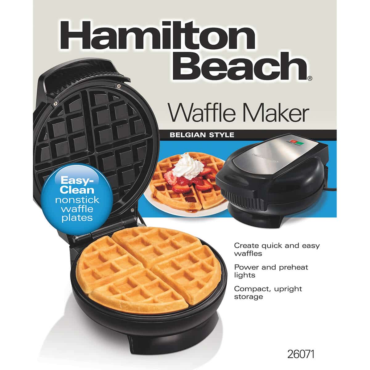 HAMILTON BELGIAN WAFFLE MAKER