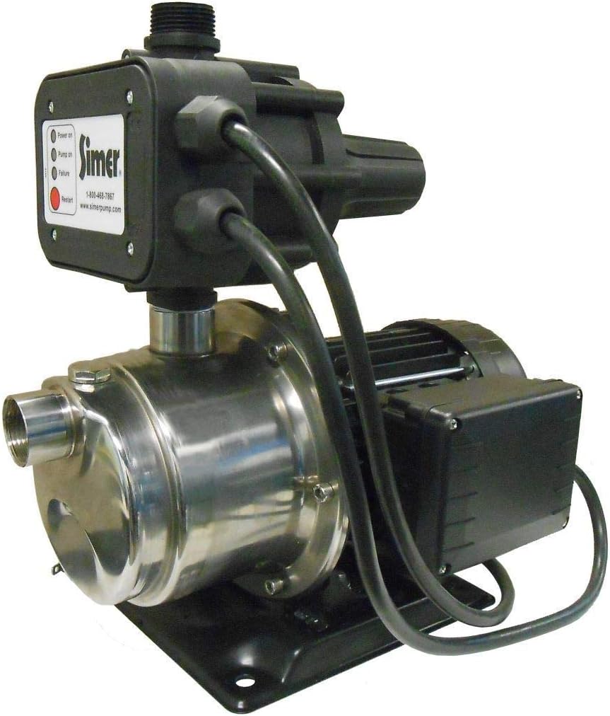 Sta-Rite Simer 3075SS Automatic Pressure Booster Pump, 0.75 hp, 24 gpm,