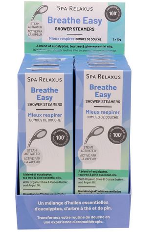 SHOWER STEAMERS 3PC BREATHE EASY