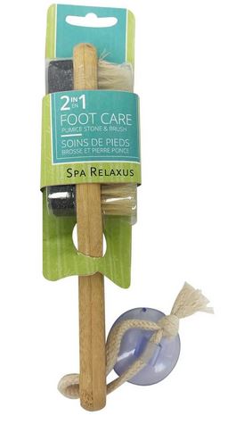 SPA 2IN1 FOOT CARE PSTNE/BRSH