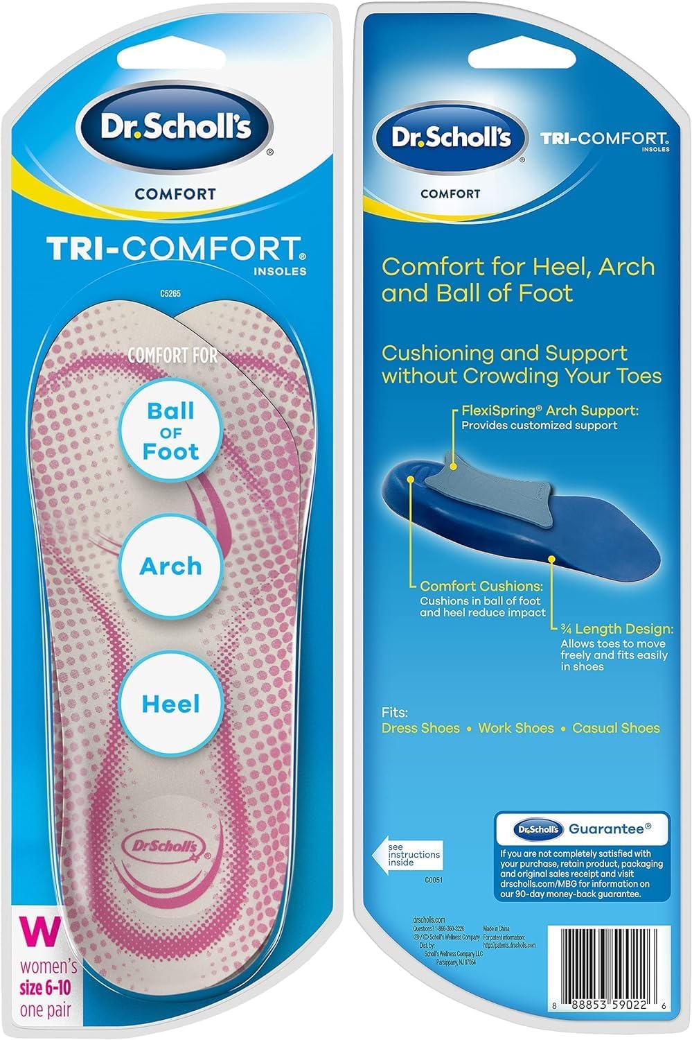 DS COMFORT TRI-COM INSOLES WOMEN