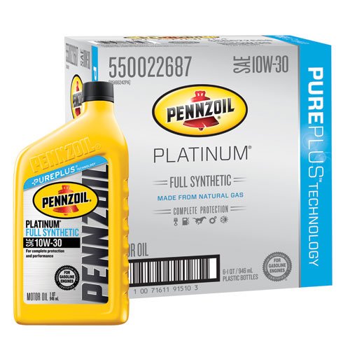 Pennzoil Platinum 550022687/5063686 Motor Oil Clear, 1 qt Bottle