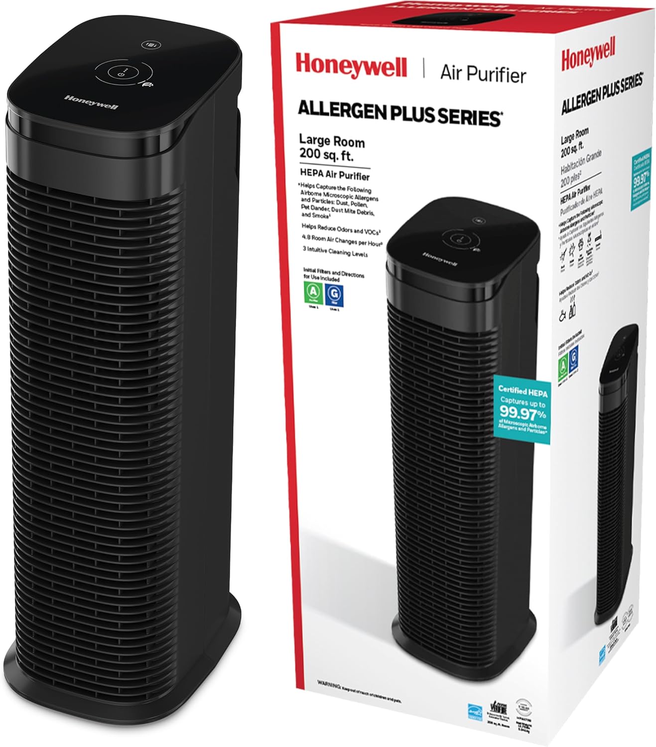 HEPA TOWER AIR PURIFIER BLACK