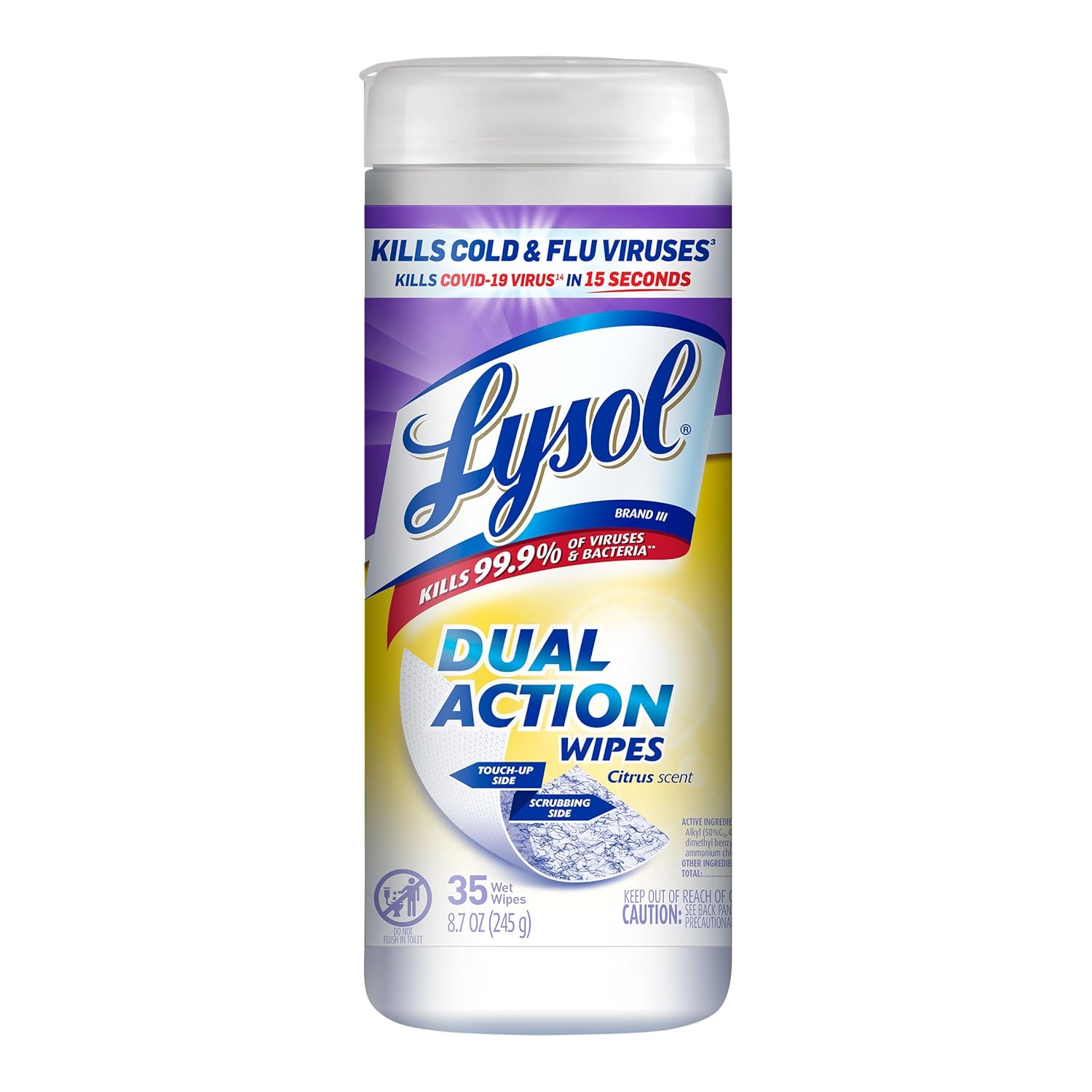 LYSOL WIPES DUAL ACTION 35CT