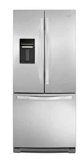 WHIRLPOOL 20 cu. ft. Wide French Door Refrigerator | Stainless Steel