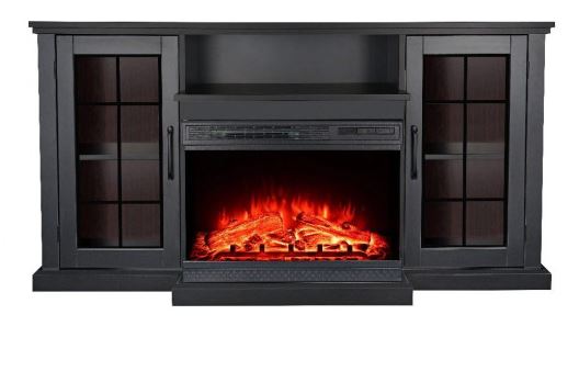 VITARA 59"TV STAND W/FIREPLA BLK