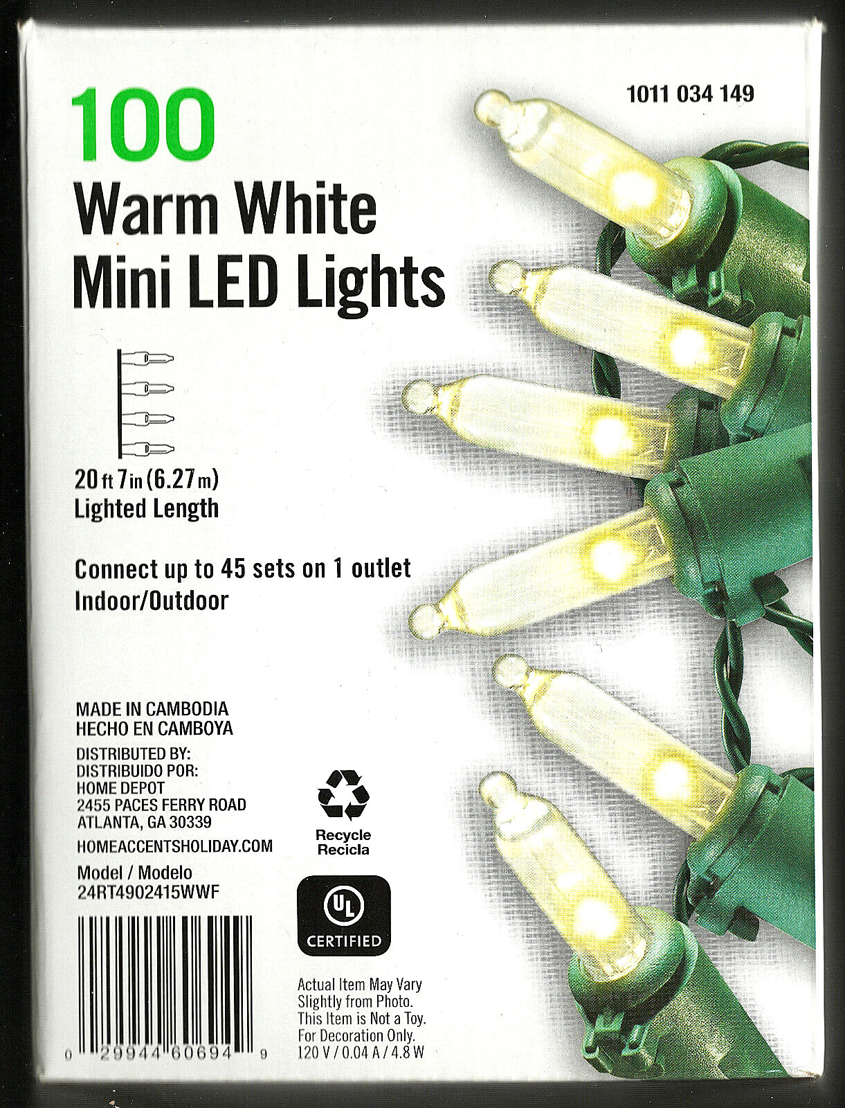 100 WAR WHITE LED STRING LIGTS