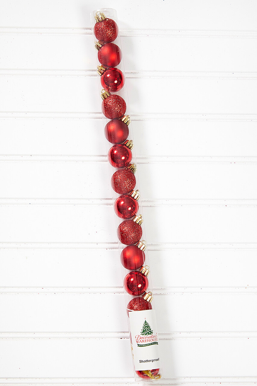 14PC SHATTER RESISTANCE ORNAMNTS