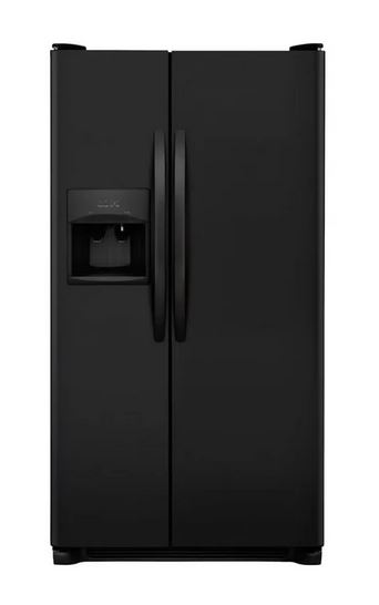 CROSLEY SXS FRIDGE LED BLK 22CF