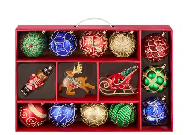 14PC SHATTER RESISTANT ORNAMENTS