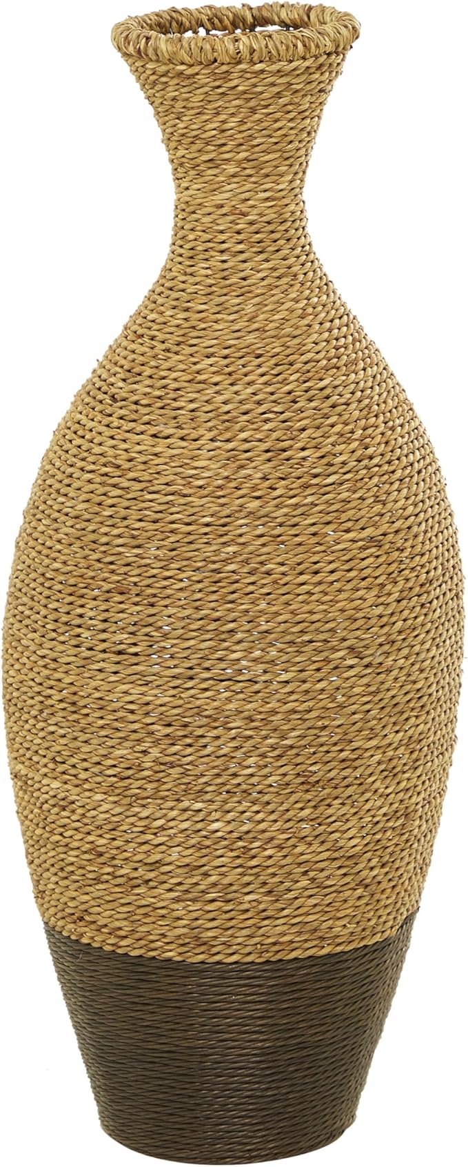 SEAGRASS BRWN TALL WOVEN FL VASE