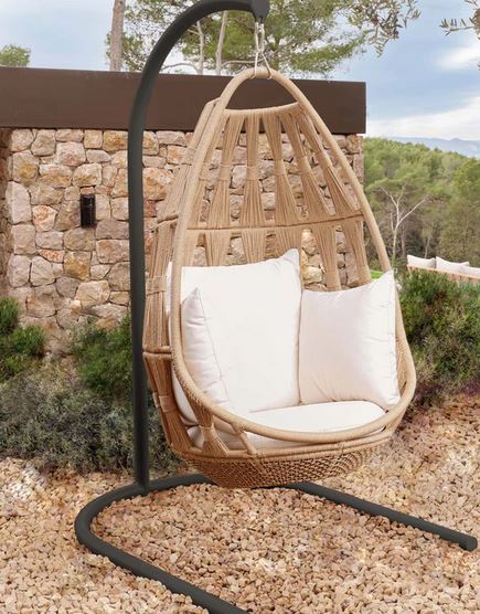KRABI HANGING CHAIR W/CUSH&STND