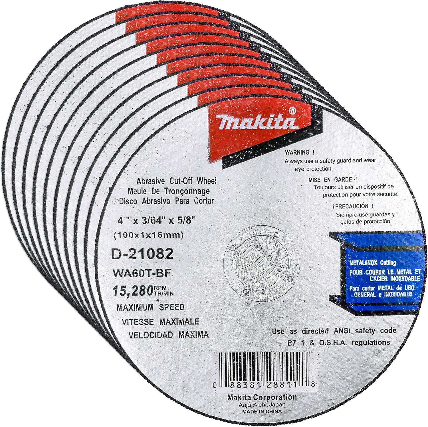 THIN CUT-OFF SS FLAT 4X1X16