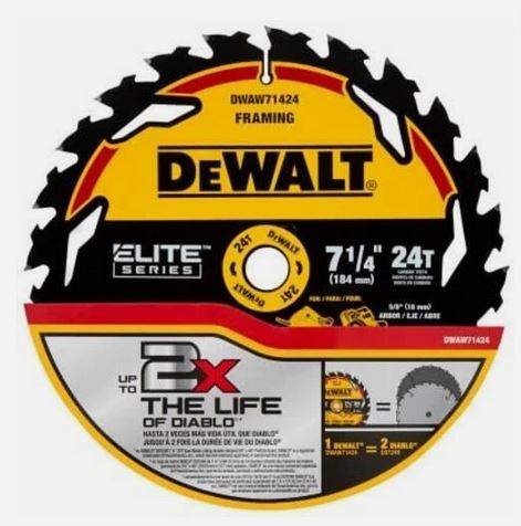 DEWALT CIRCU SAW BLADE 24T 7-1/4