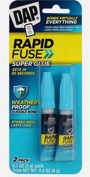 DAP RAPID FUSE SUPER GLUE 0.1 OZ