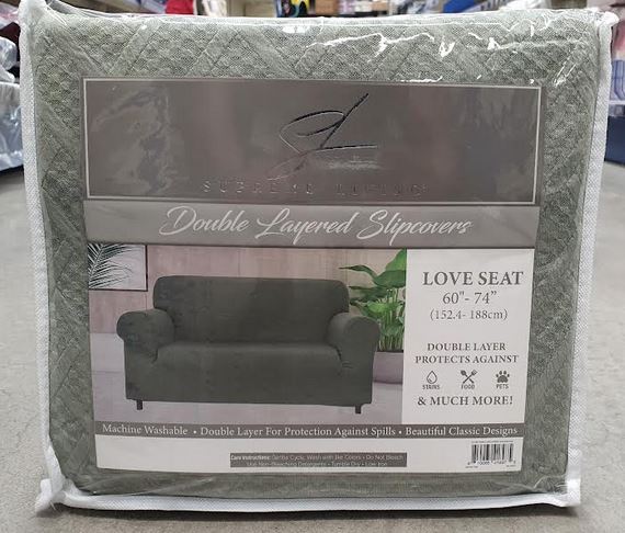 DBL LAYER LOVESEAT SLIPCOVER SAG