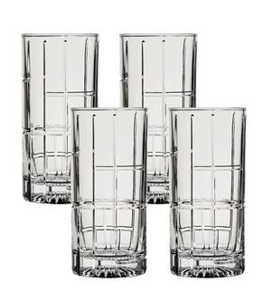 TRAZE 4PK GLASS SET 12oz
