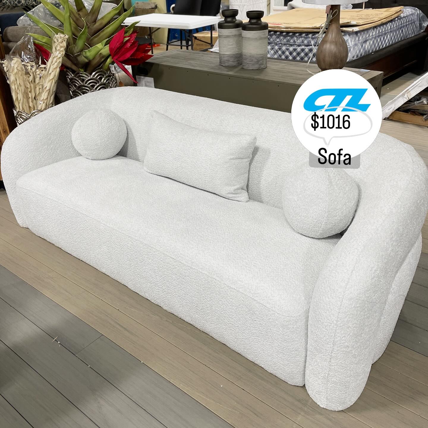 SORBETTO LIGHT GRAY SOFA