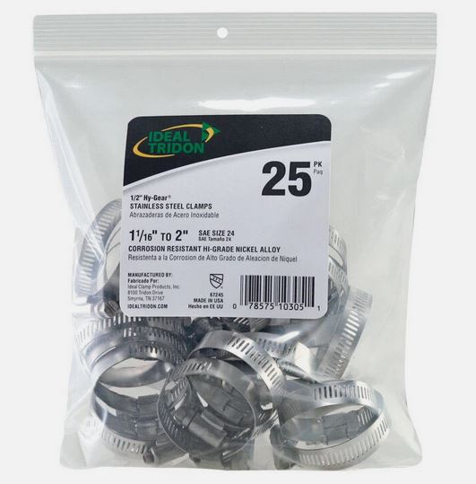 HOSE CLAMP SS PLUMBING SIZE 24