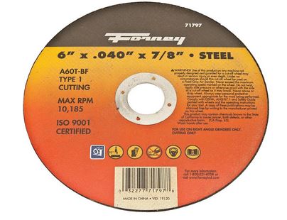 CUTOFF WHEEL TYP1 STL 6X.040IN