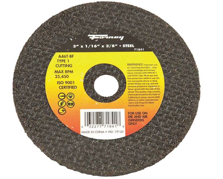 WHEEL CUTOFF MTL 3X1/16X3/8IN