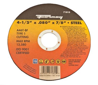 WHEEL CUT-OFF 4-1/2X0.08X7/8IN