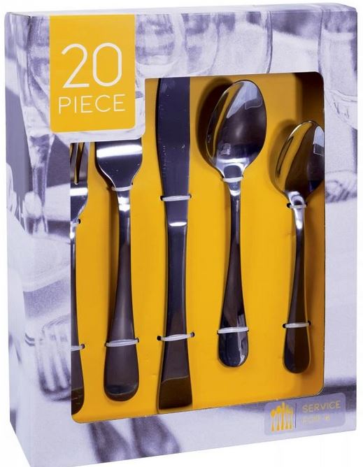 CUTLERY 20PC SS SET HEAVY WEIGHT