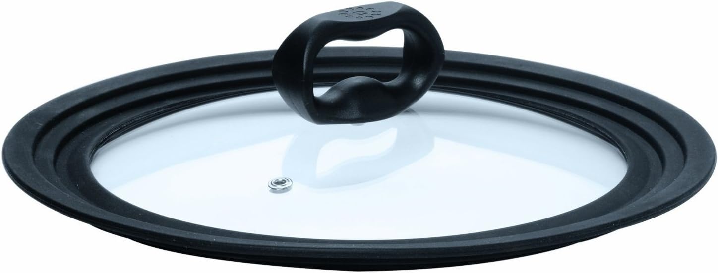 ECO UNIV GLASS LID FT 6"7"8" BLK